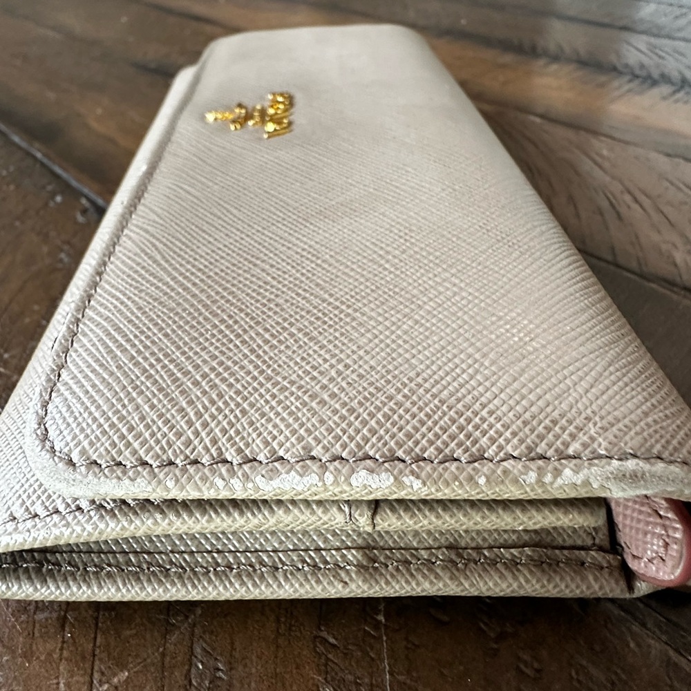 Prada Beige Saffiano Continental Wallet - Picture 12 of 16